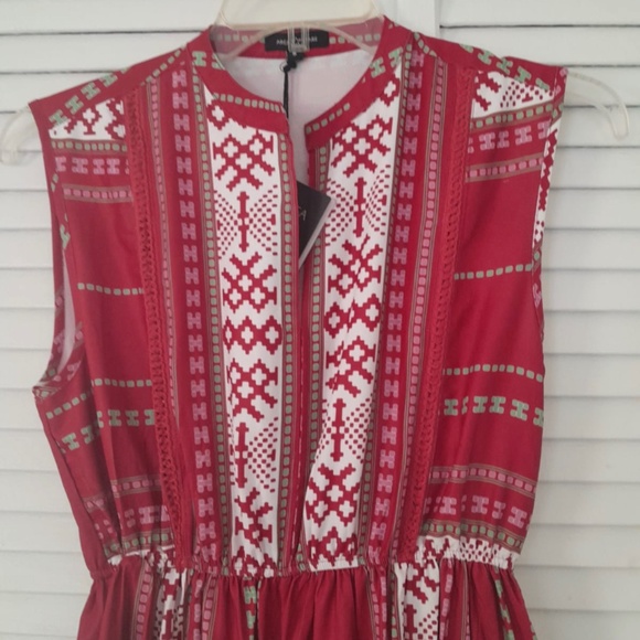 Area Stars Hudson Spring Summer Dress Red White Long Maxi dress, Sleeveless boho - Picture 3 of 8